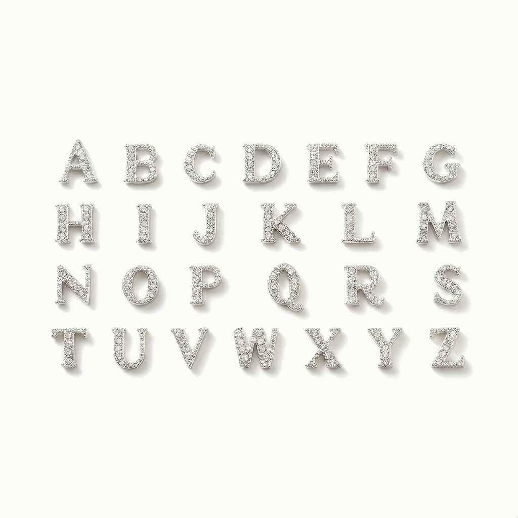 Crystal Letter Charm Set (Set of 26)