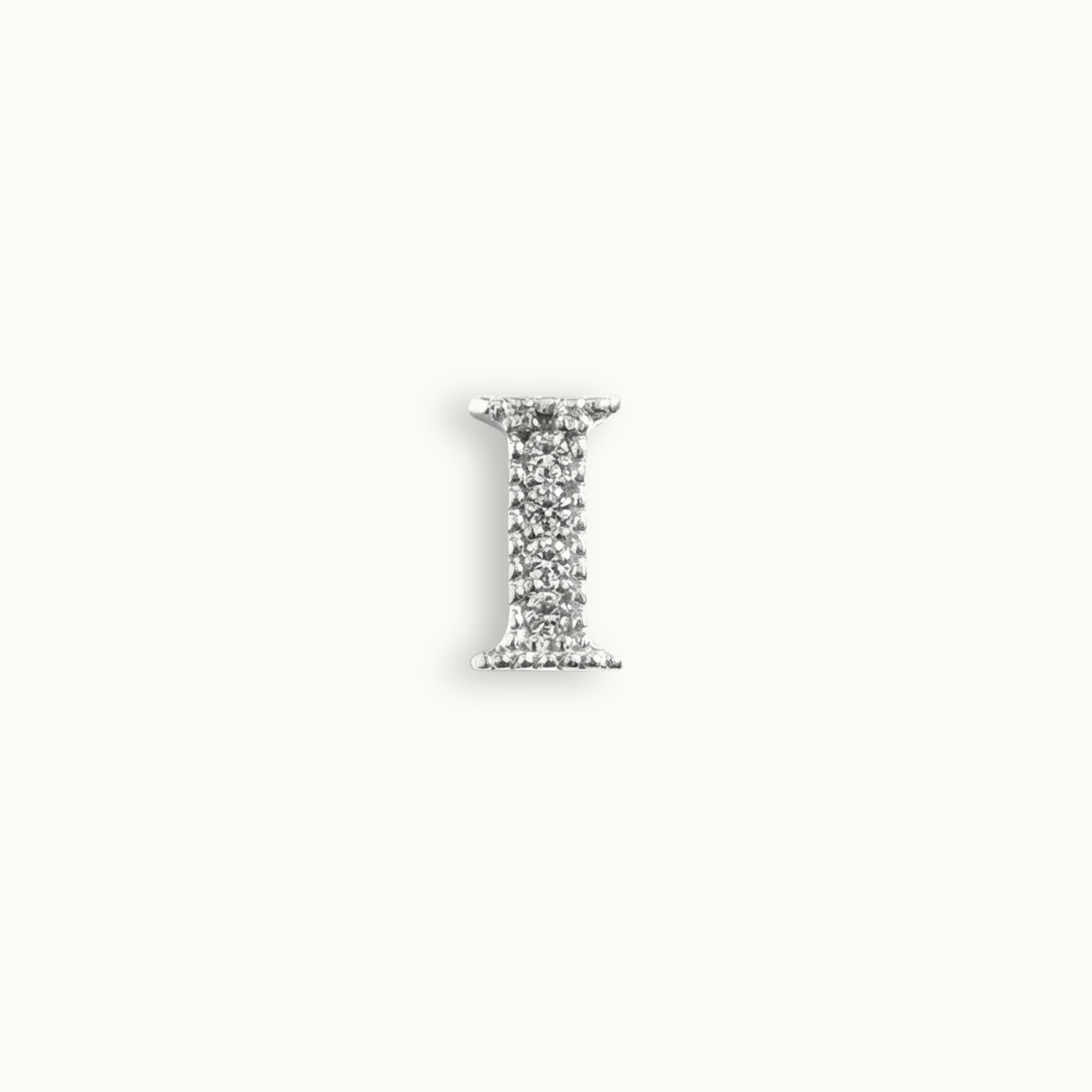 Crystal Letter I Charm