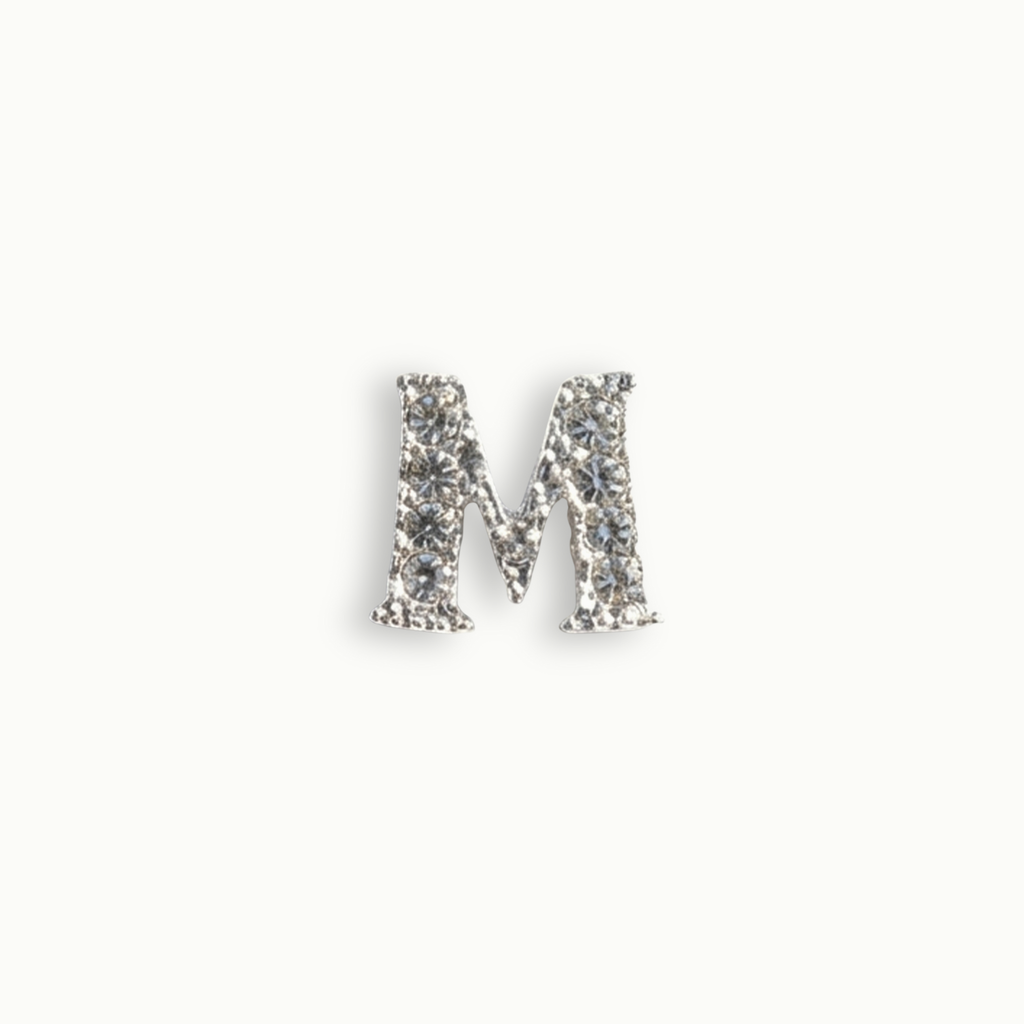 Crystal Letter M Charm