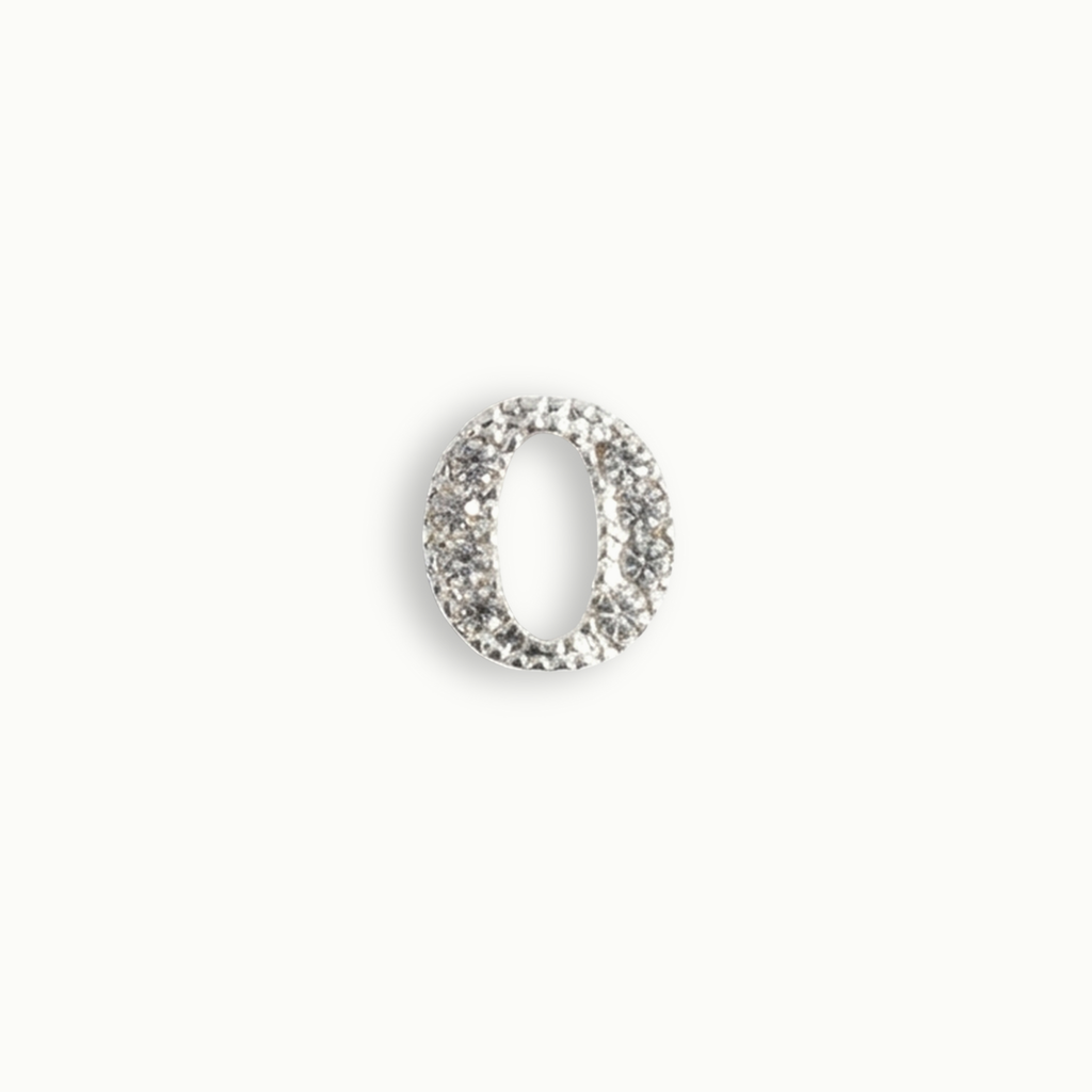 Crystal Letter O Charm