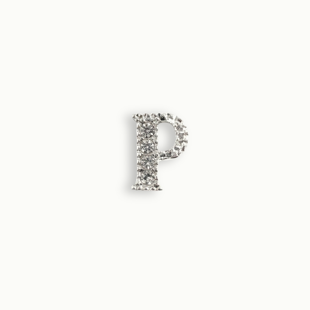 Crystal Letter P Charm