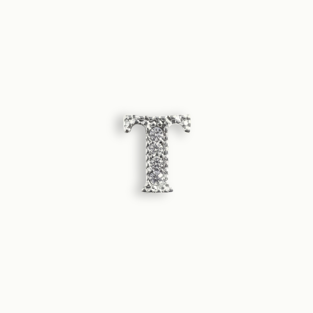Crystal Letter T Charm