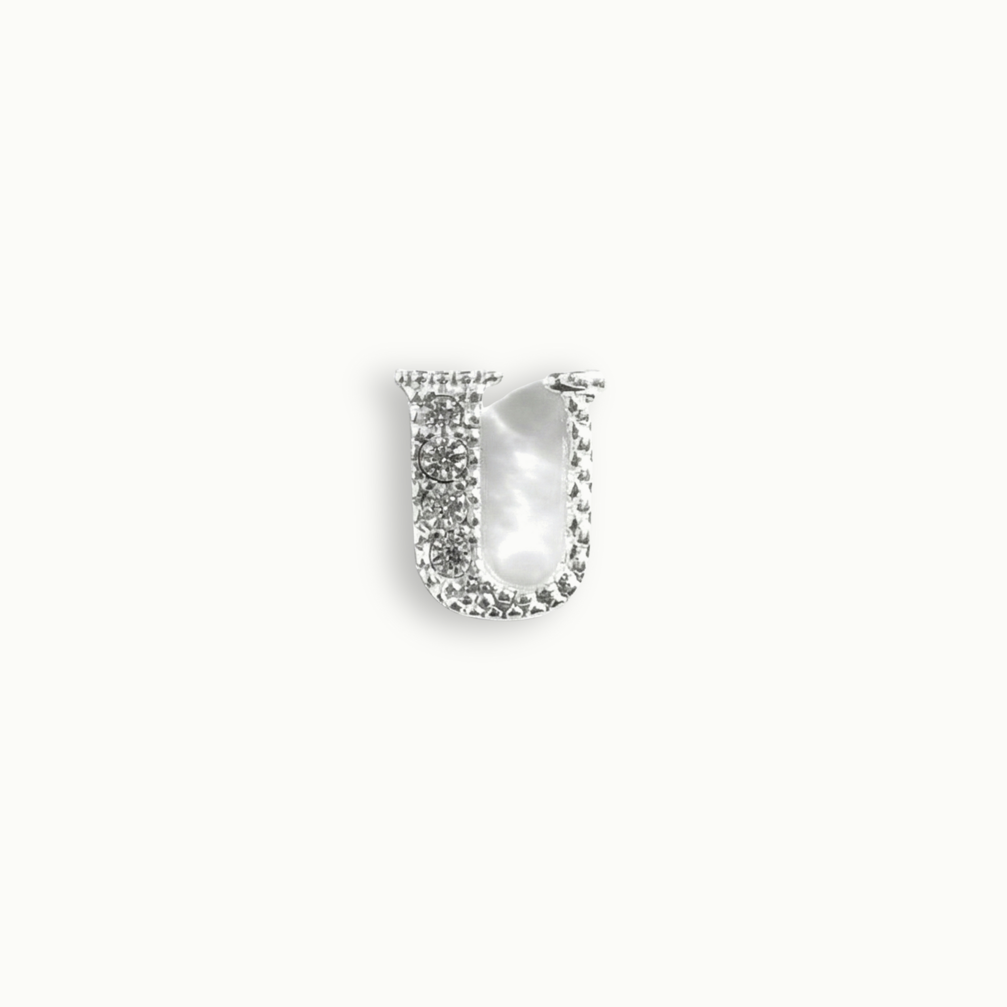 Crystal Letter U Charm