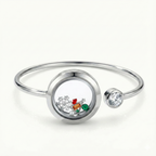 Silver Crystal Snowflake Charm