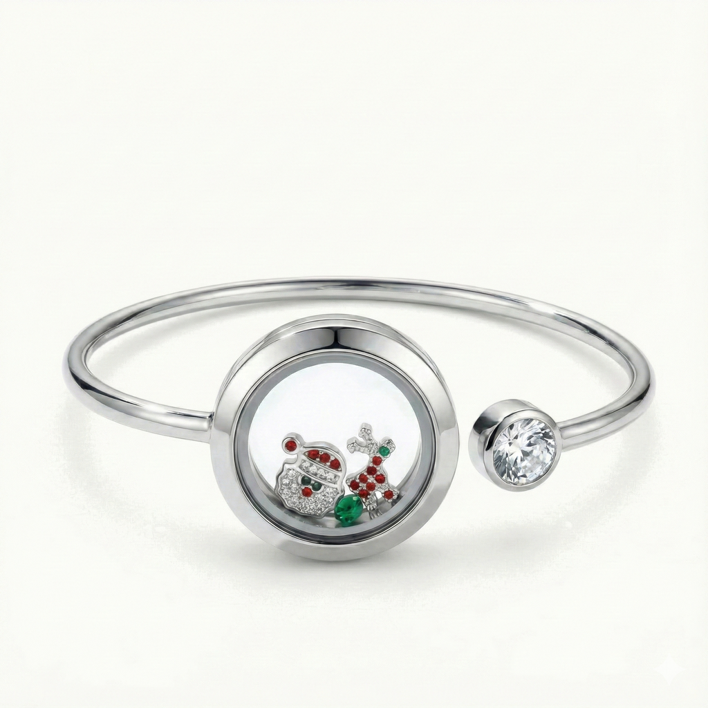 Sparkling Santa Claus Charm