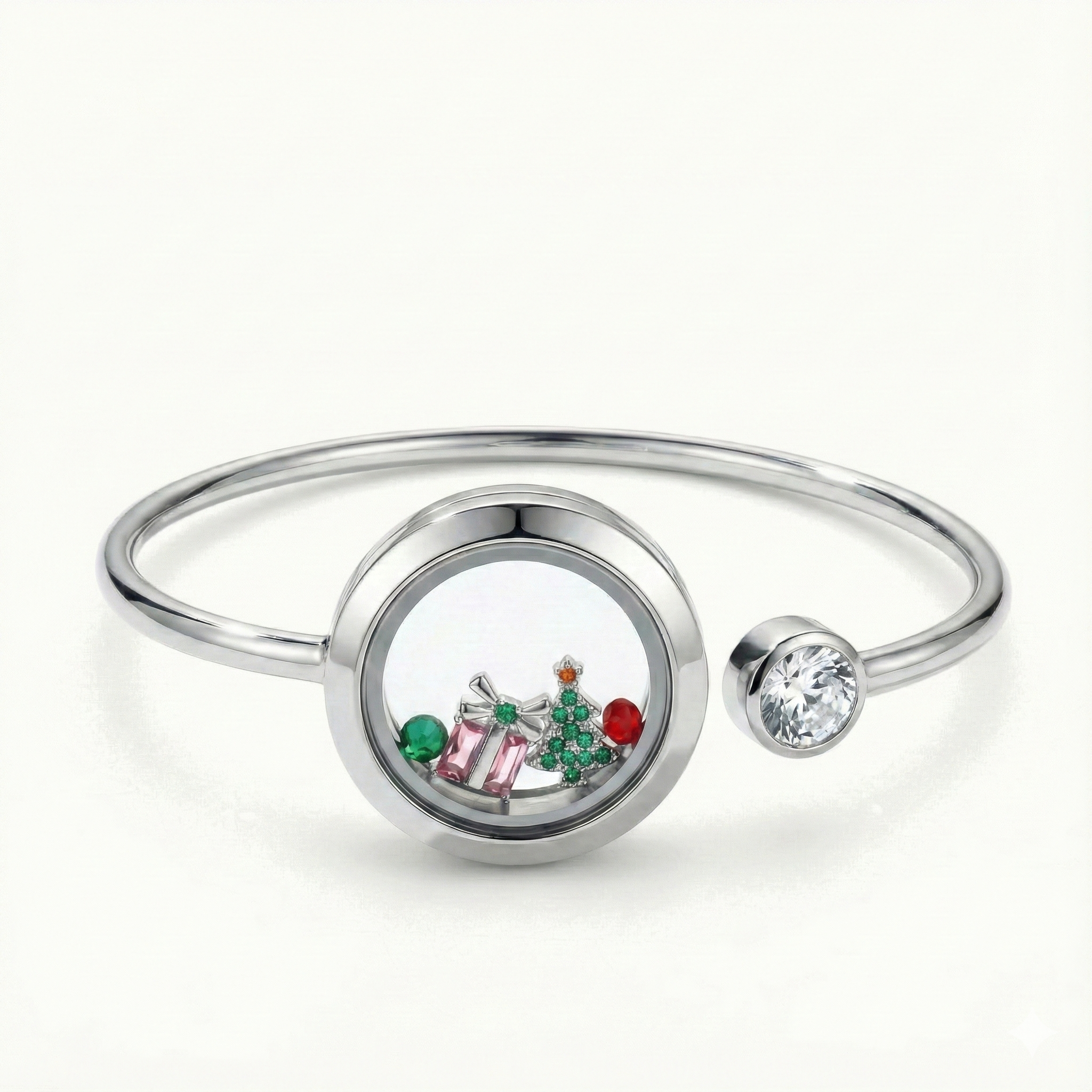 Amber Crystal Pearl Tree Charm