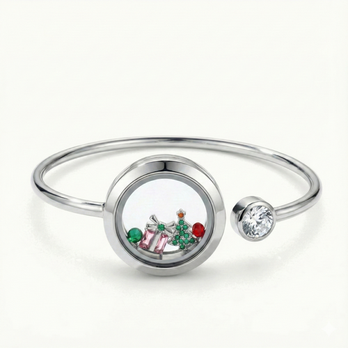 Amber Crystal Pearl Tree Charm