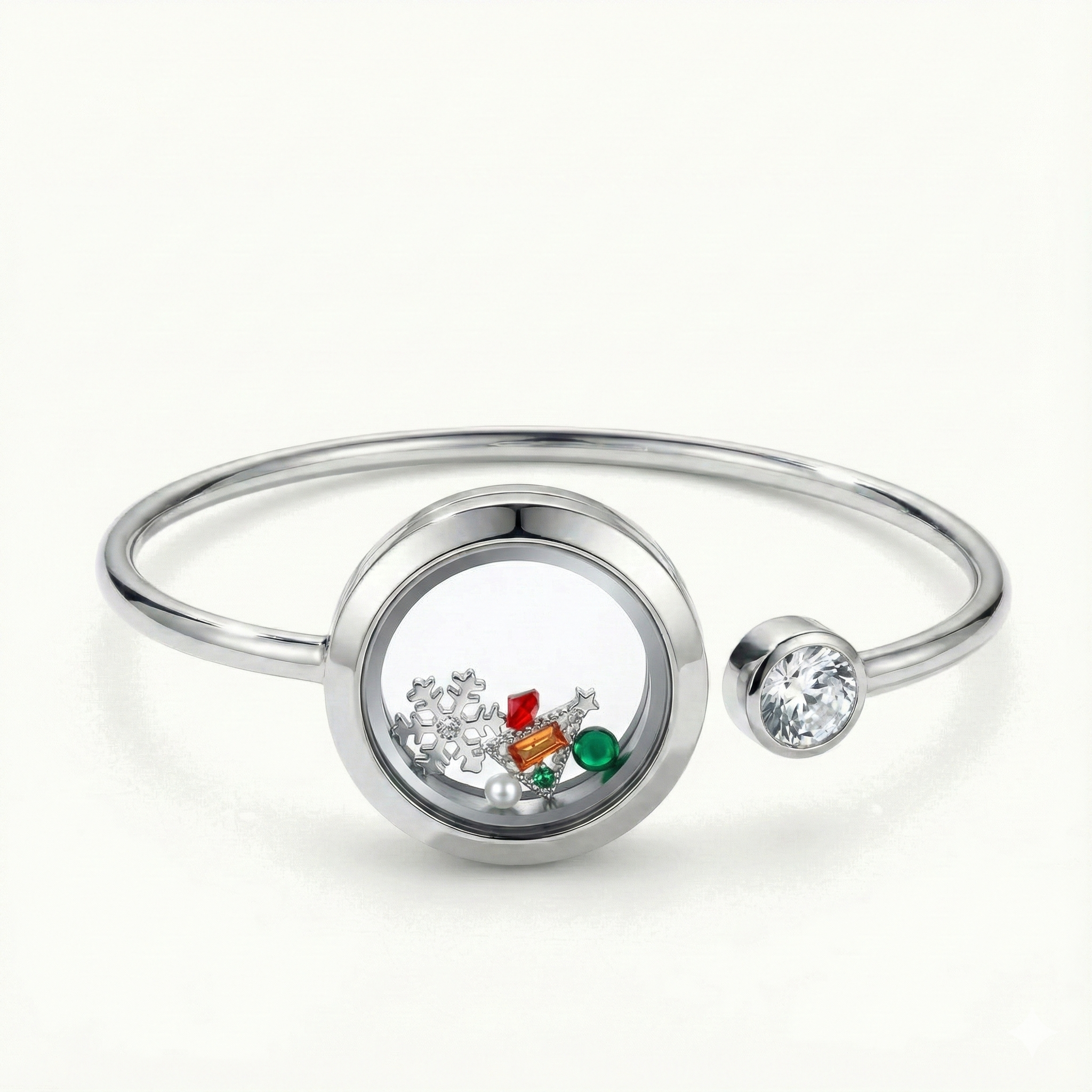 Silver Locket Bangle