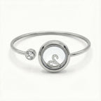 Silver Crystal Aries Charm