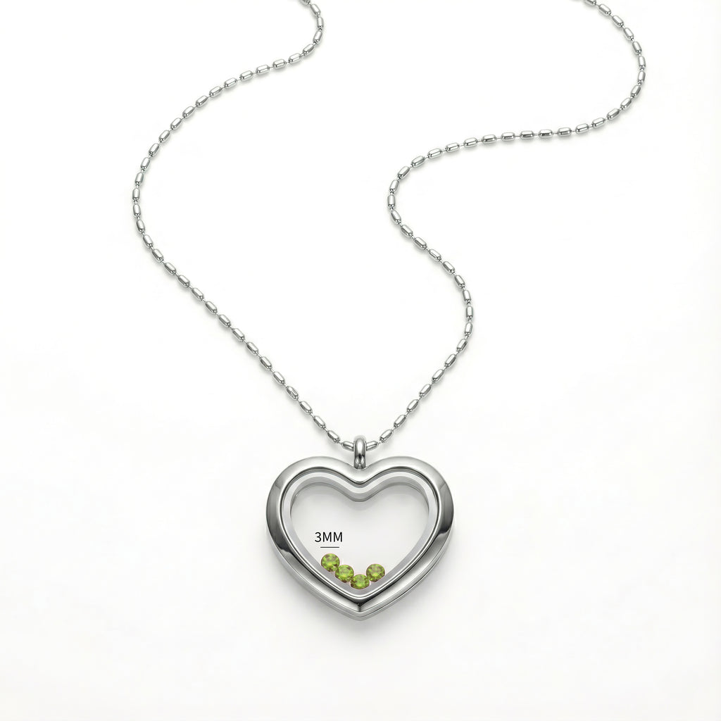 August Peridot Green Birthstone Set