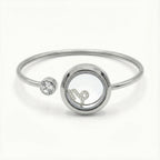 Silver Crystal Capricorn Charm