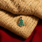 Green Crystal Christmas Tree Charm