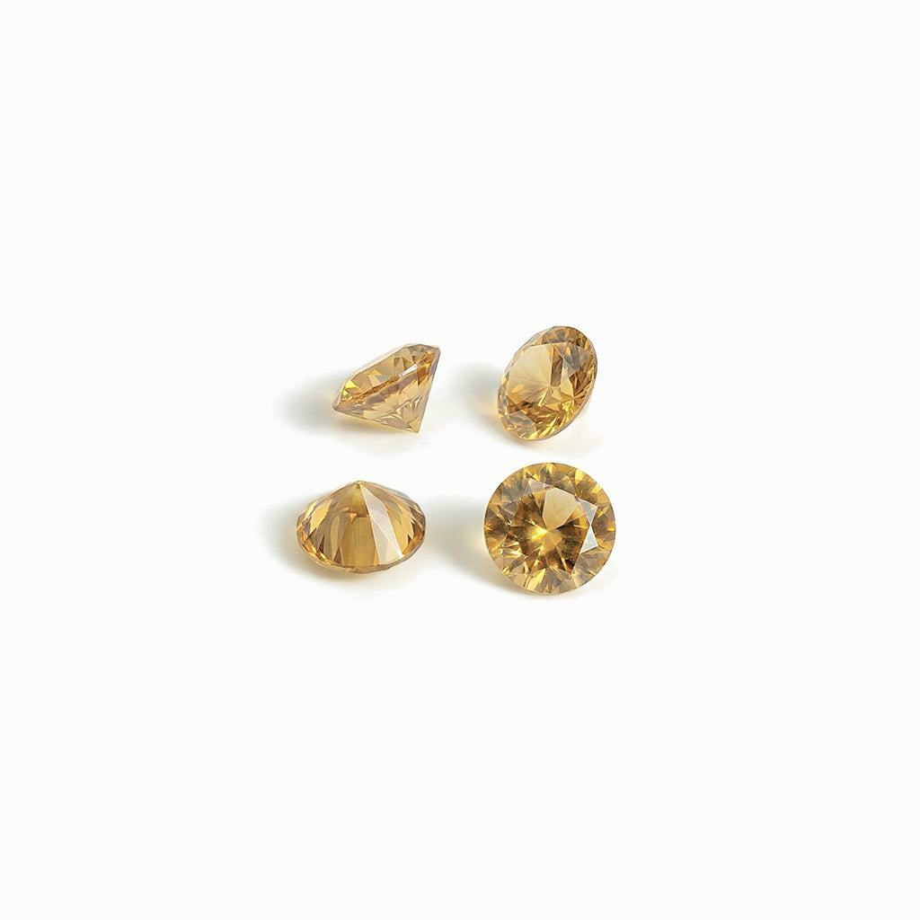 November Citrine Yellow Birthstone (2-Piece)