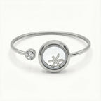 Silver Crystal Pisces Charm