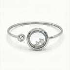 Silver Crystal Sagittarius Charm