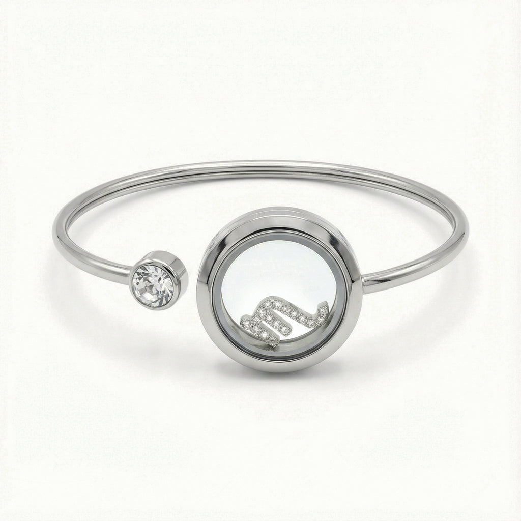Silver Crystal Scorpio Charm