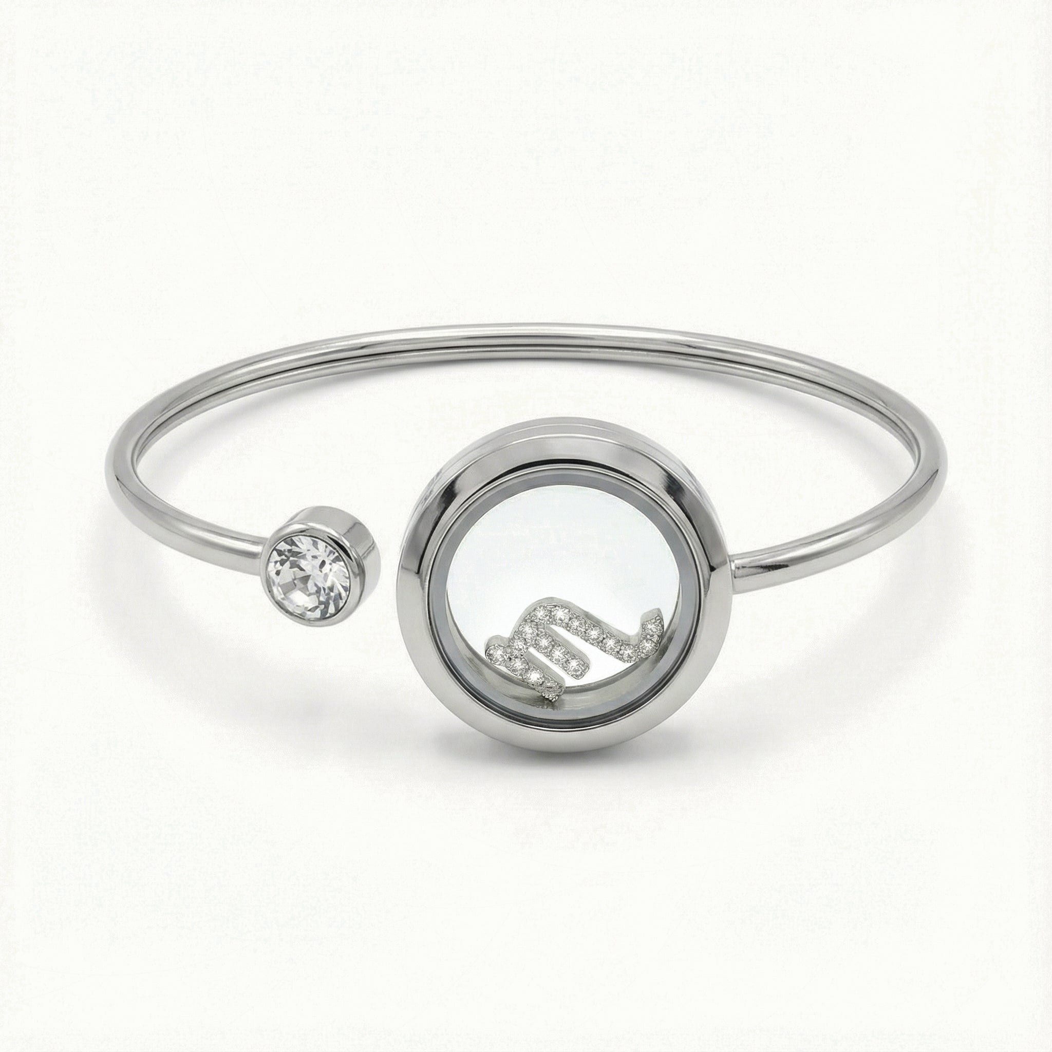 Silver Crystal Scorpio Charm
