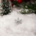 Silver Crystal Snowflake Charm