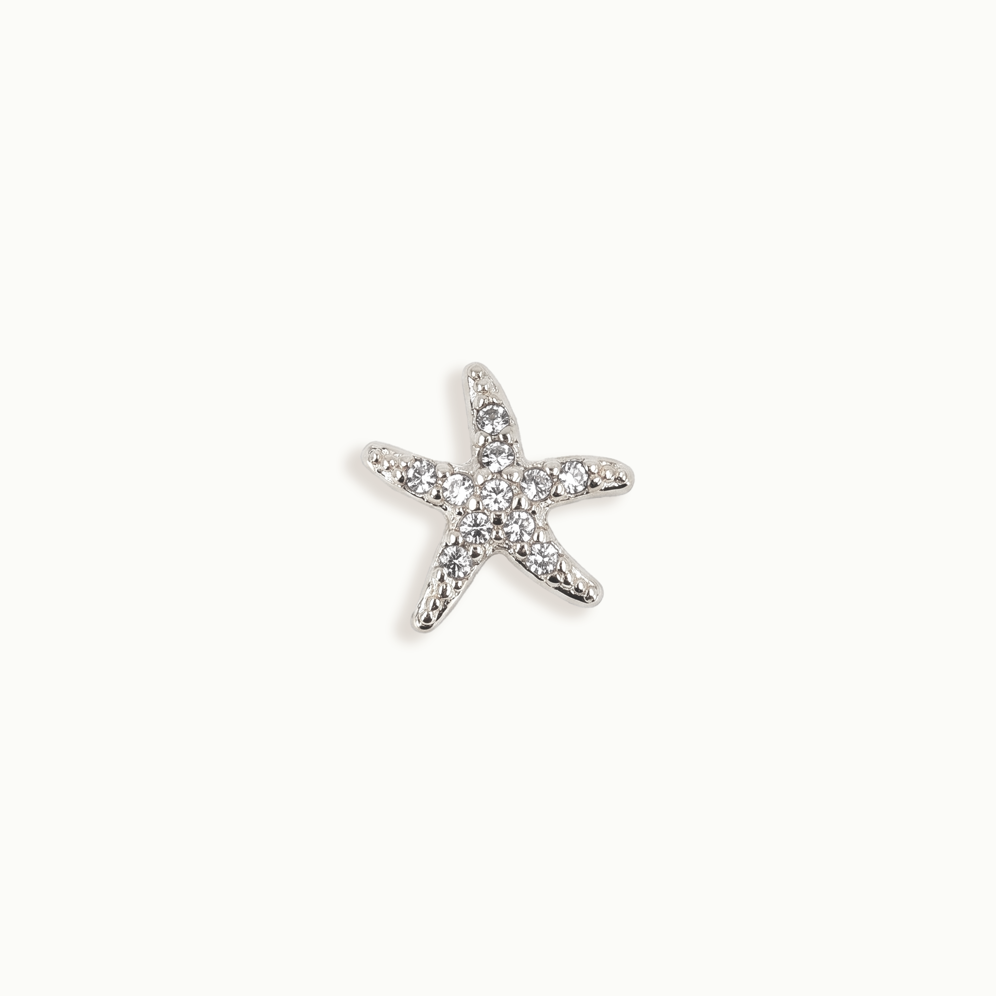 Silver Starfish Floating Locket Charm
