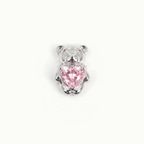 Pink Heart Teddy Bear Charm