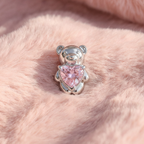 Pink Heart Teddy Bear Charm