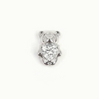 Crystal Heart Teddy Bear Charm