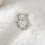 Crystal Heart Teddy Bear Charm