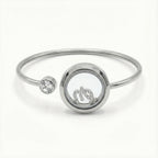 Silver Crystal Virgo Charm