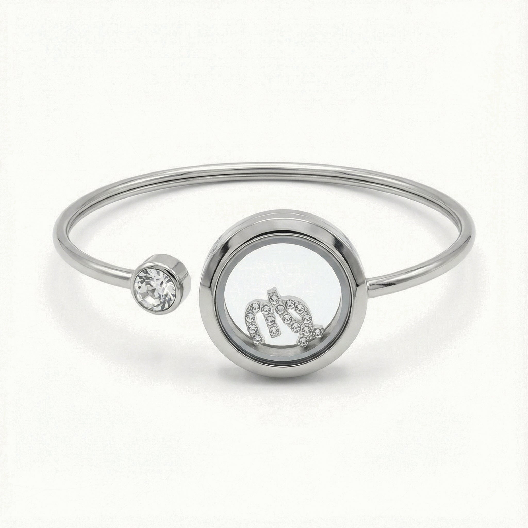 Silver Crystal Virgo Charm