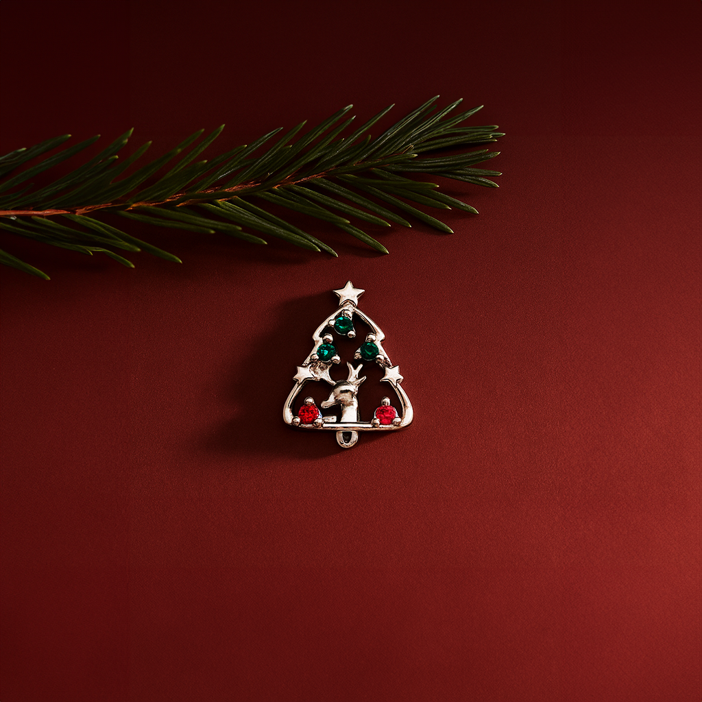 Christmas Tree Reindeer Charm