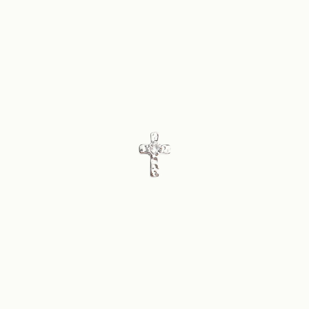 Clear Crystal Cross Charm
