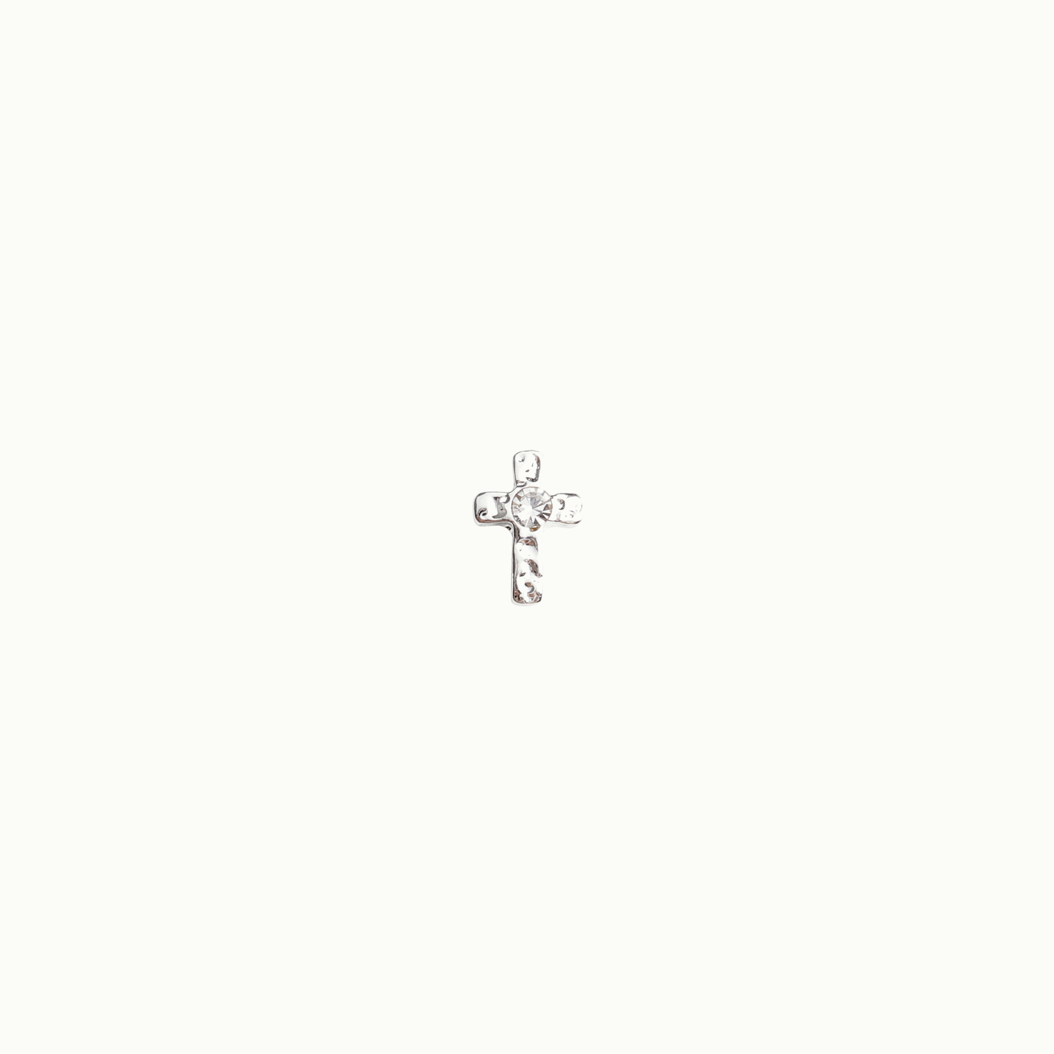 Clear Crystal Cross Charm