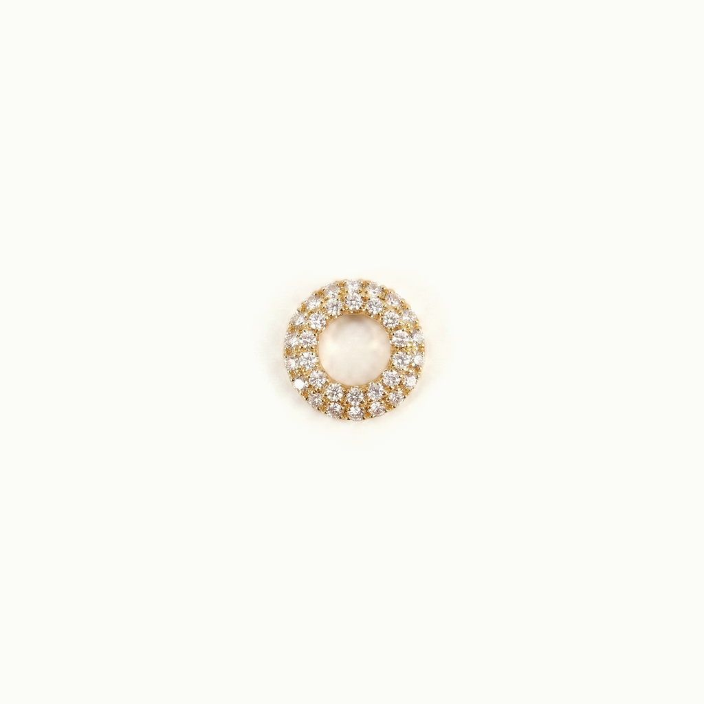 Gold Diamond Ring Floating Locket Charm
