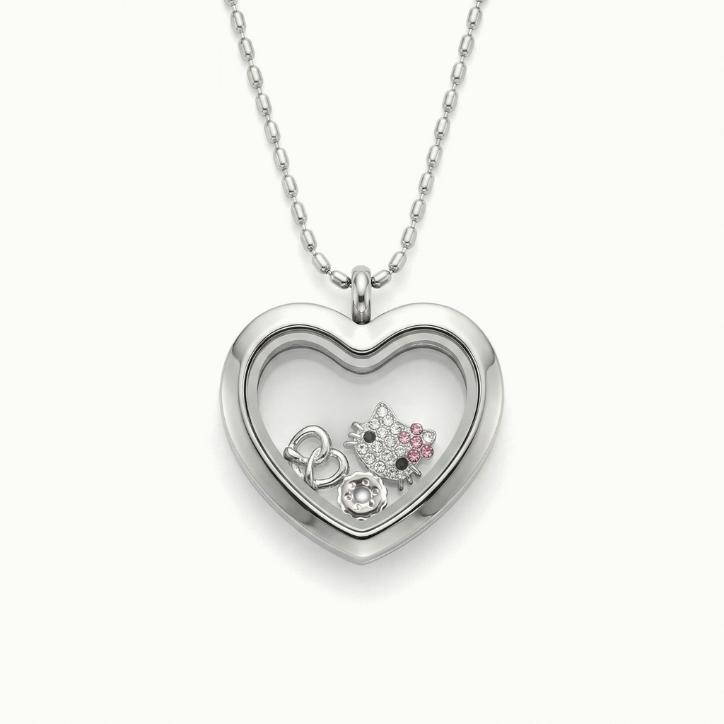 Silver Cream Biscuit Charm
