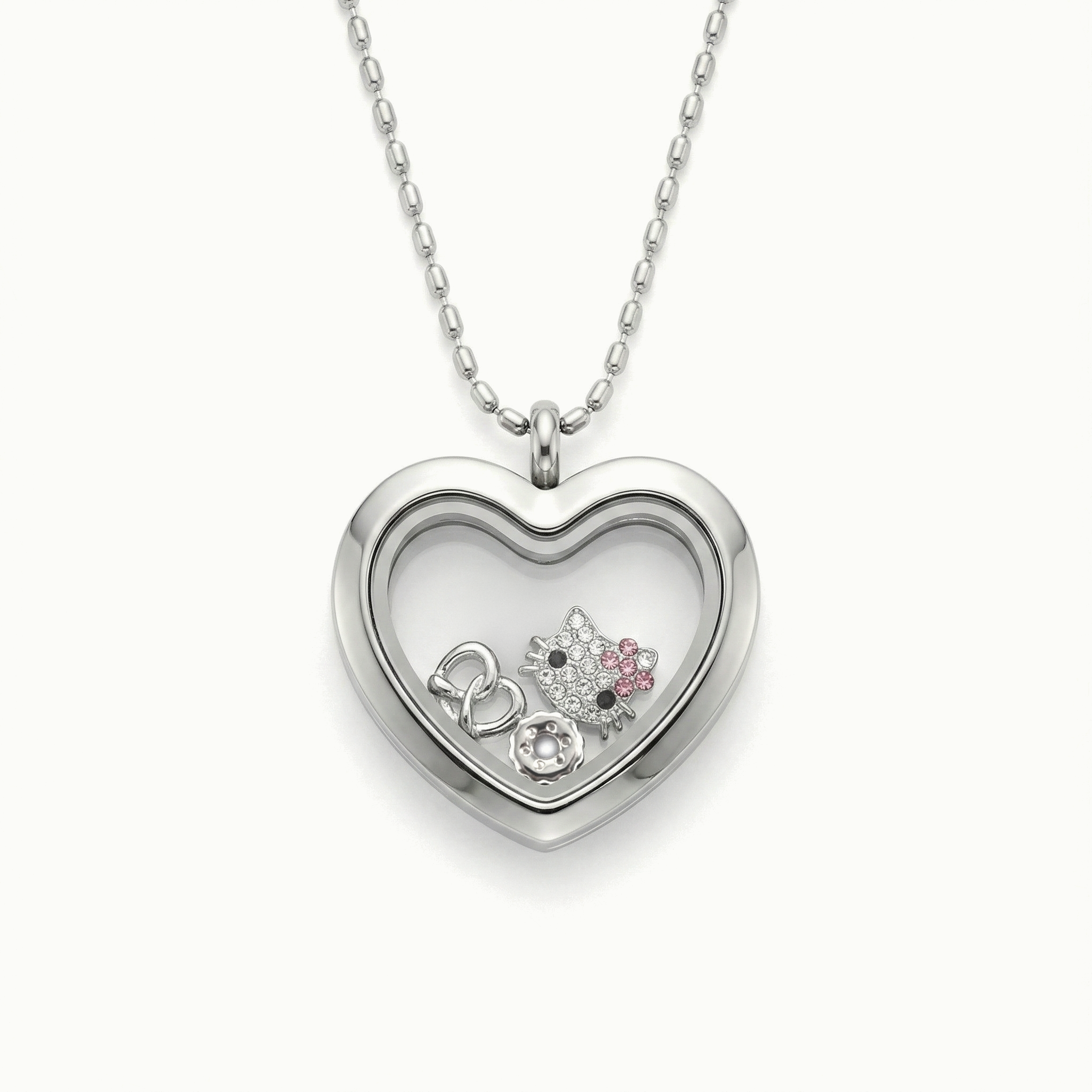 Silver Cream Biscuit Charm