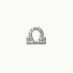 Silver Crystal Libra Charm