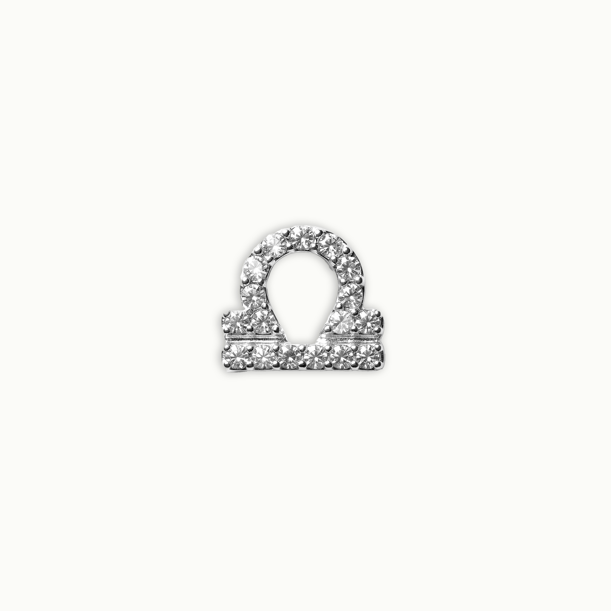 Silver Crystal Libra Charm