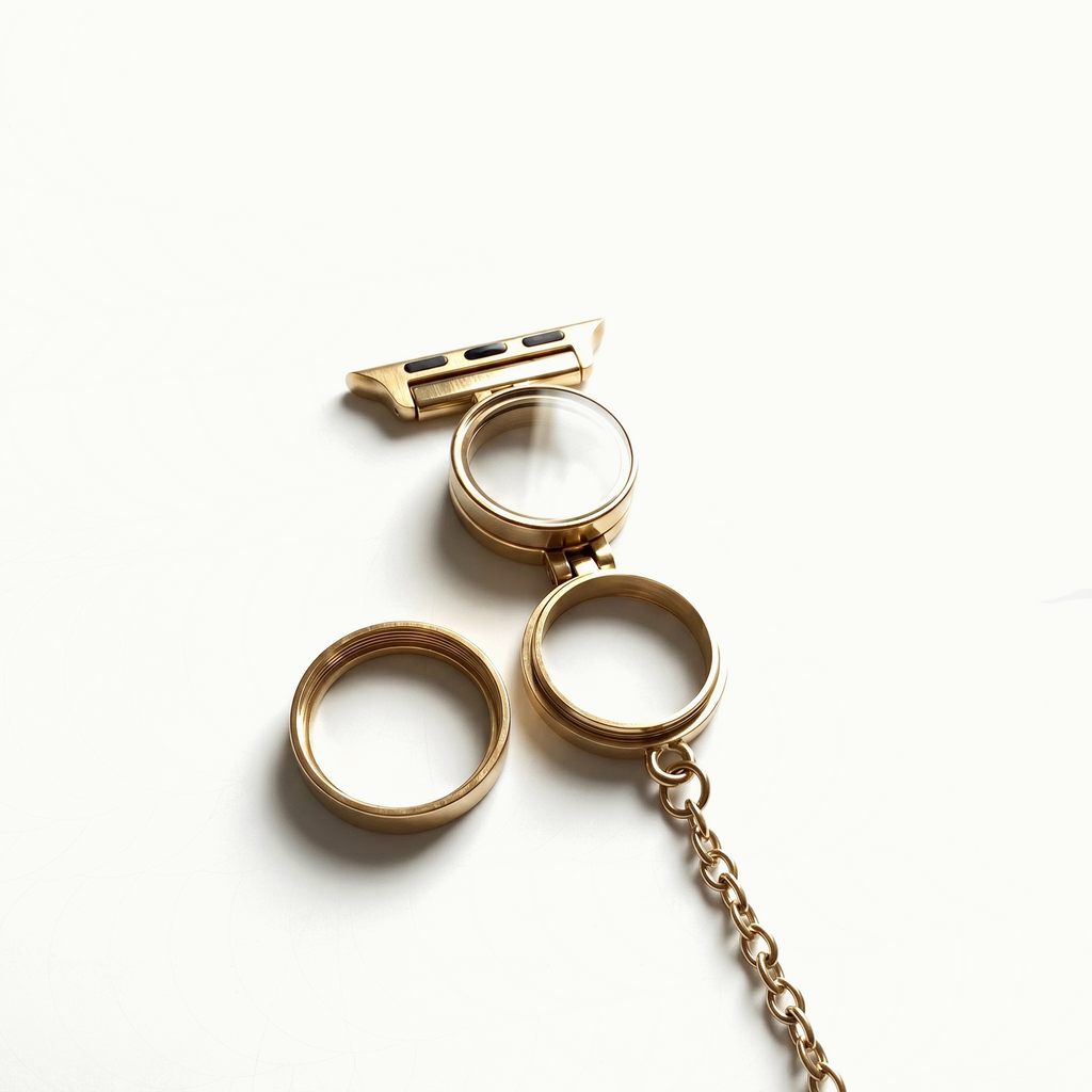 Floating Locket Apple Watch Bracelet - 18K Gold Plated