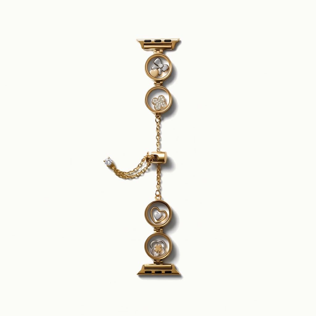 Floating Locket Apple Watch Bracelet - 18K Gold Plated
