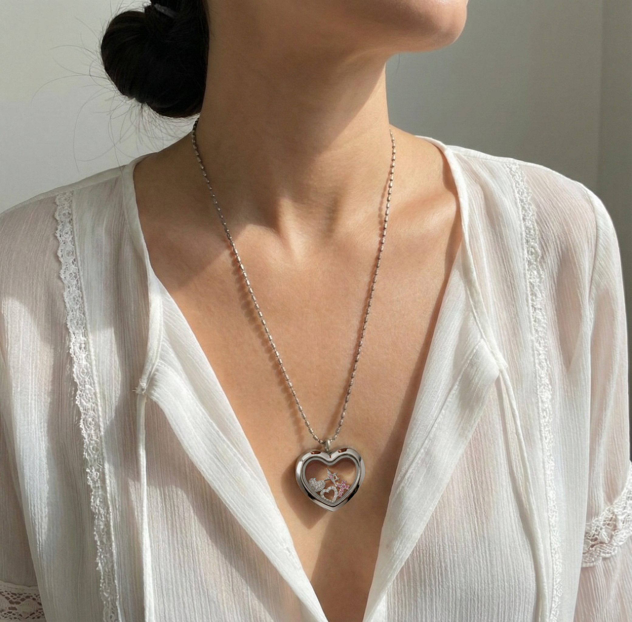 Heart Locket Pendant Necklace