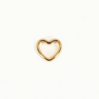 Gold Open Heart Outline Floating Locket Charm