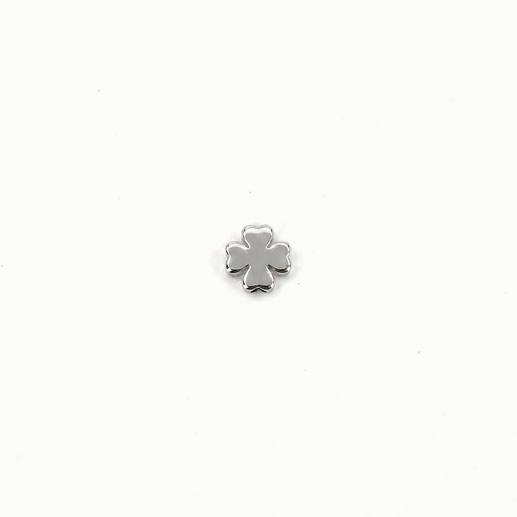 Silver Four Leaf Clover Lucky Floating Charm