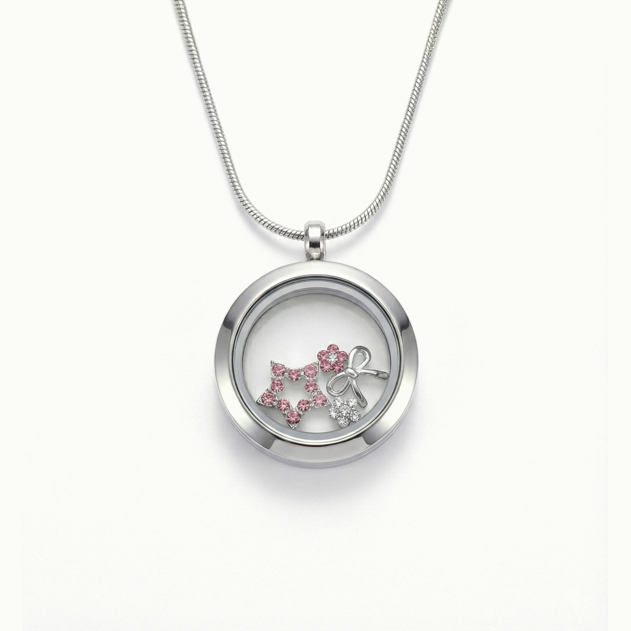 Petite Silver Ribbon Bow Charm