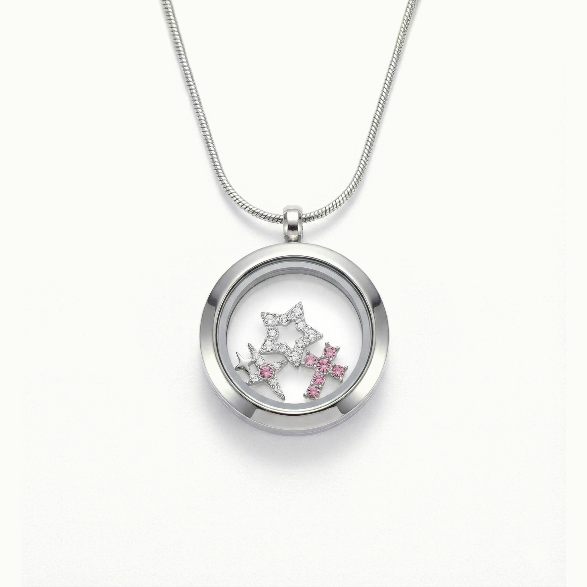 Pink Crystal Guiding Star Charm