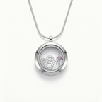 Clear Crystal Heart Bow Charm