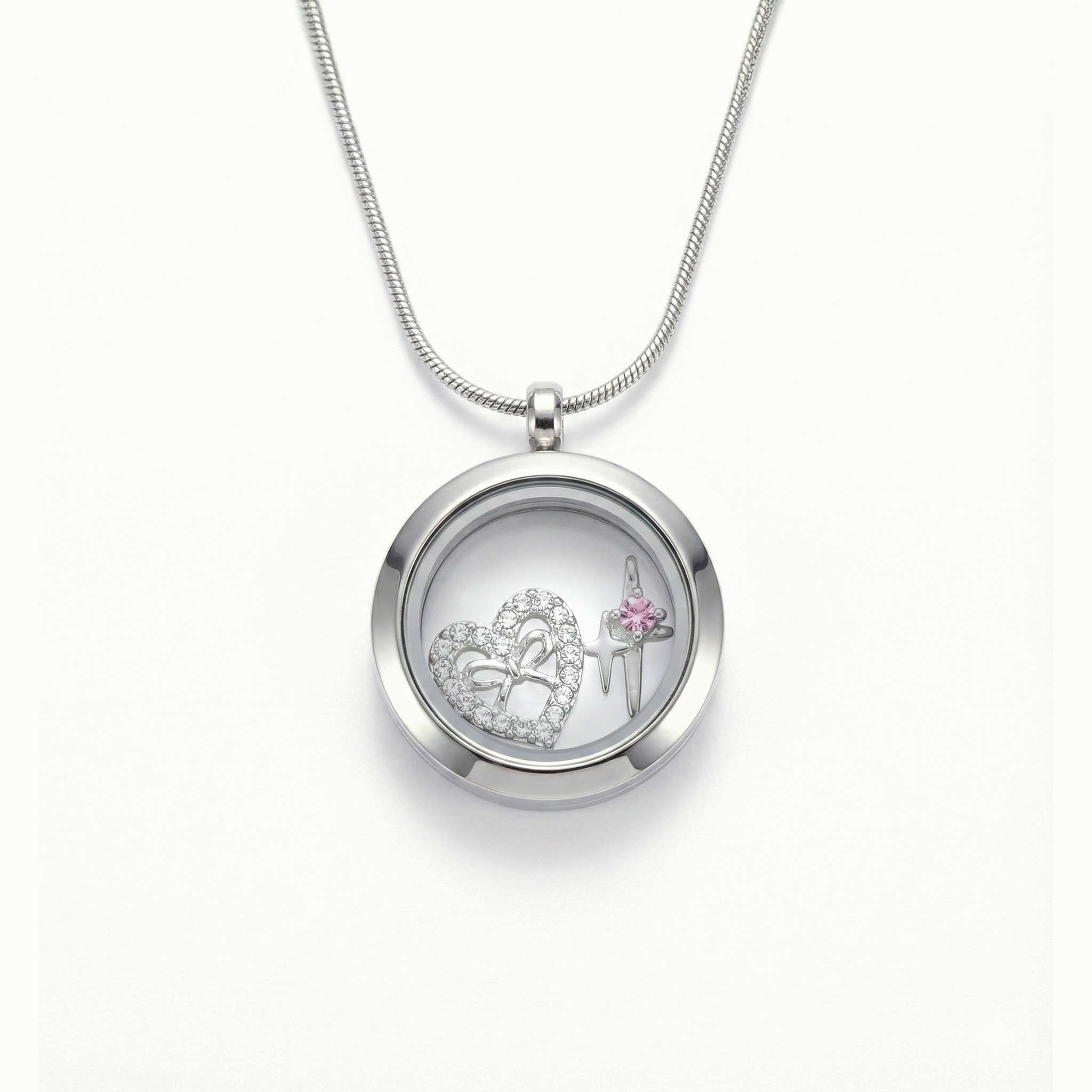 Pink Crystal North Star Charm
