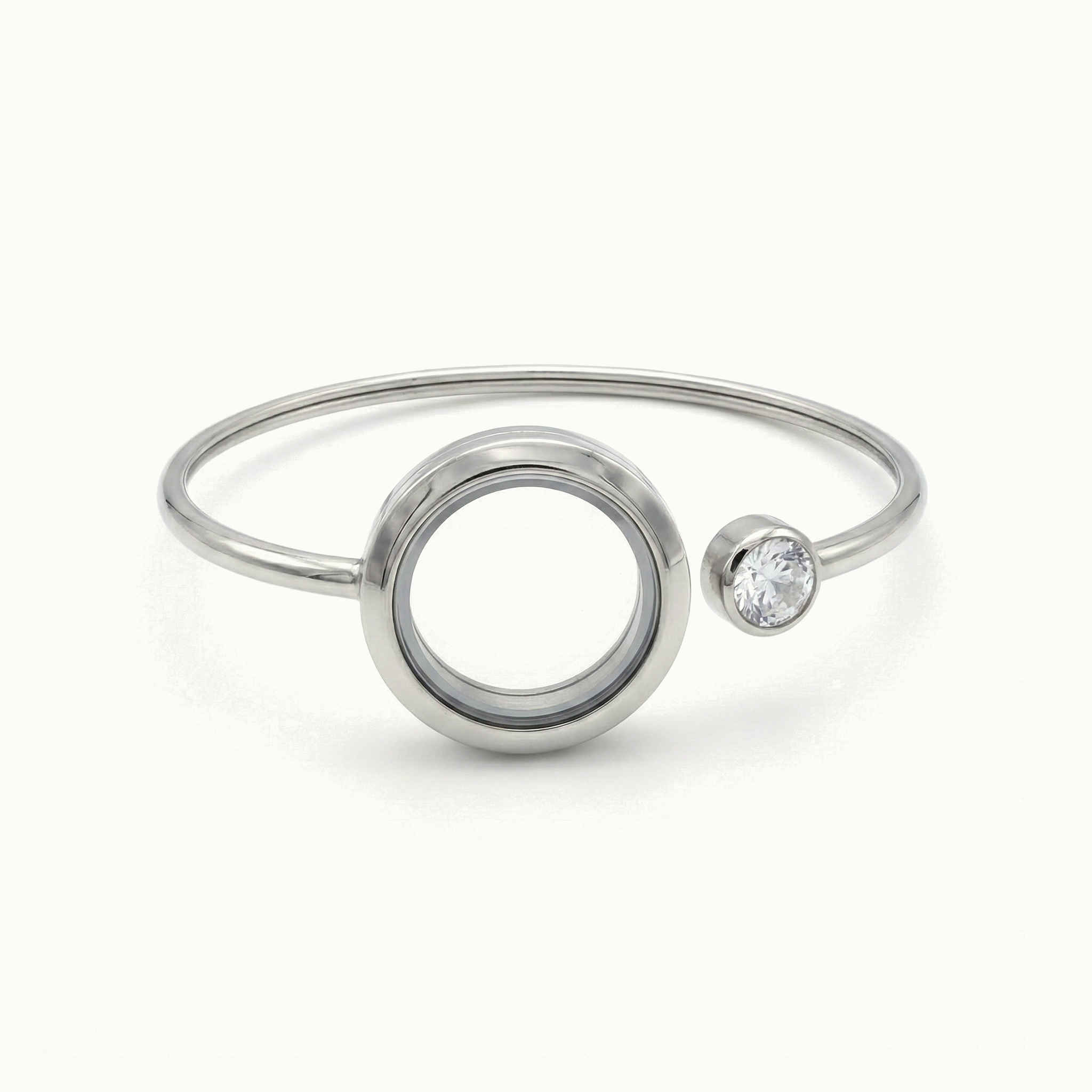 Silver Locket Bangle