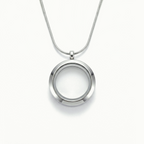 Round Memory Locket Necklace
