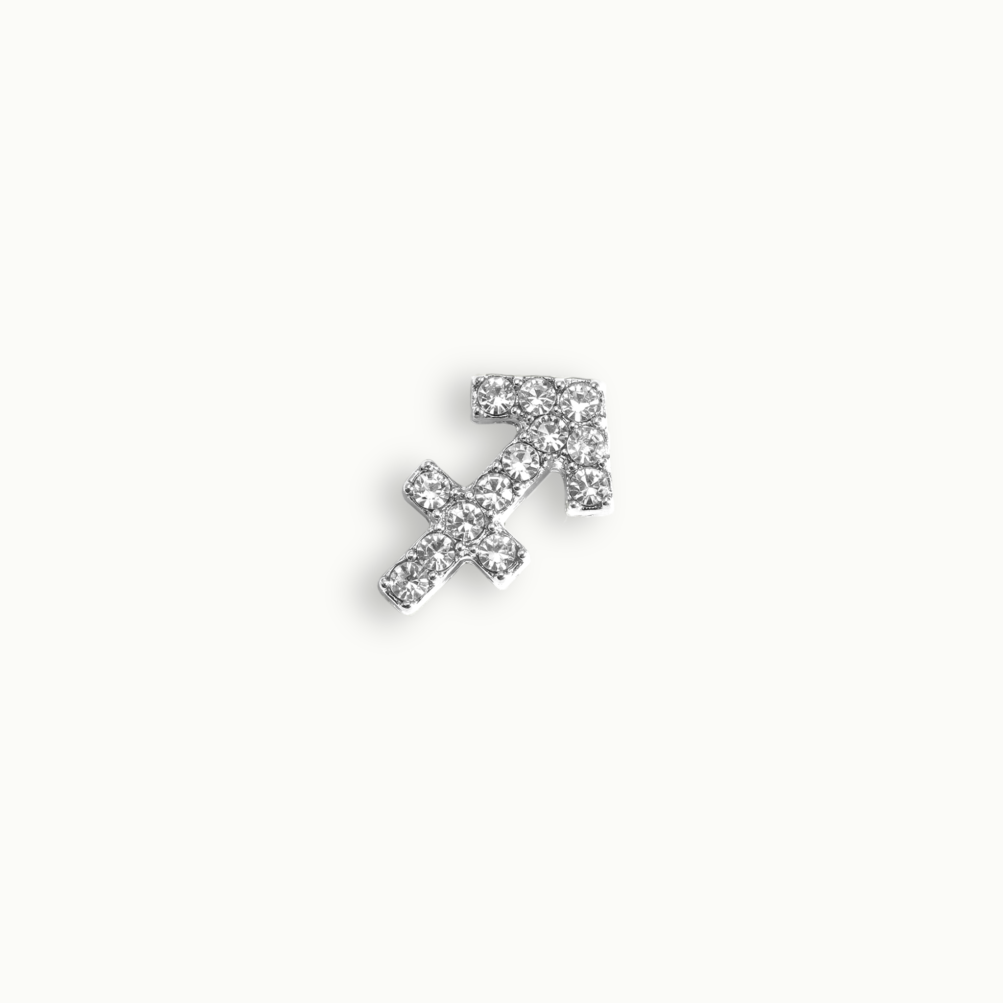 Silver Crystal Sagittarius Charm