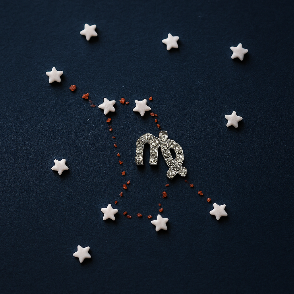 Silver Crystal Virgo Charm